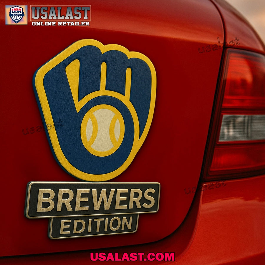 Milwaukee Brewers Car Emblem Custom 3D Badge