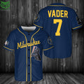 Milwaukee Brewers Darth Vader Baseball Jersey