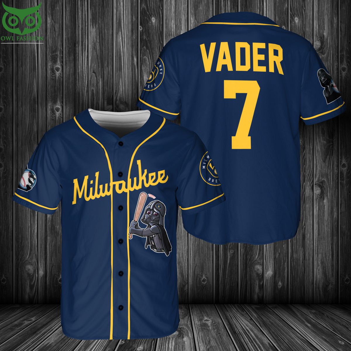 Milwaukee Brewers Darth Vader Baseball Jersey