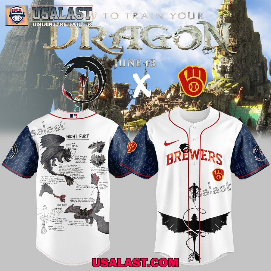 Milwaukee Brewers How to Train Your Dragon Baseball Jersey