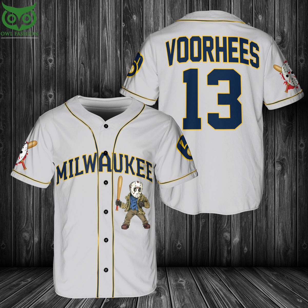 Milwaukee Brewers Jason Voorhees Baseball Jersey Shirt