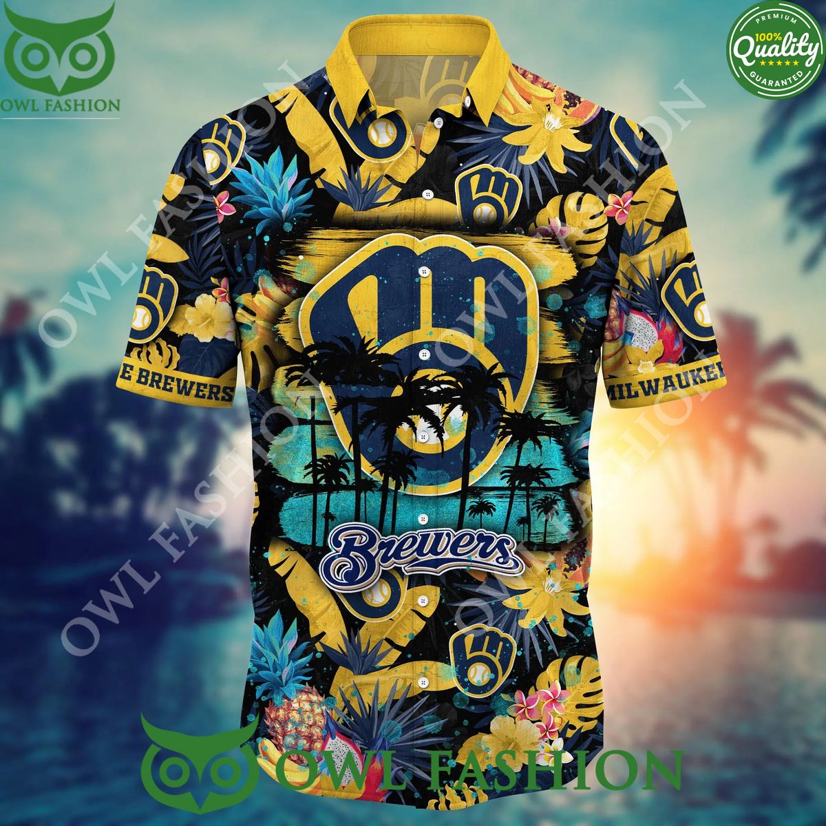 Milwaukee Brewers MLB Hawaiian Shirt Warm Days Aloha Shirt