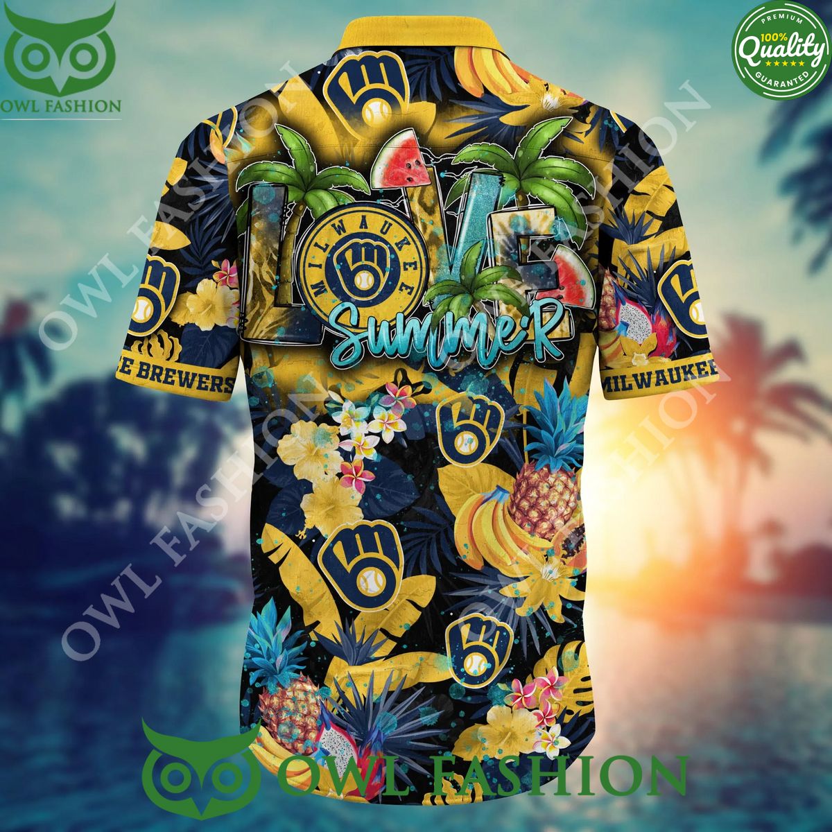 Milwaukee Brewers MLB Hawaiian Shirt Warm Days Aloha Shirt