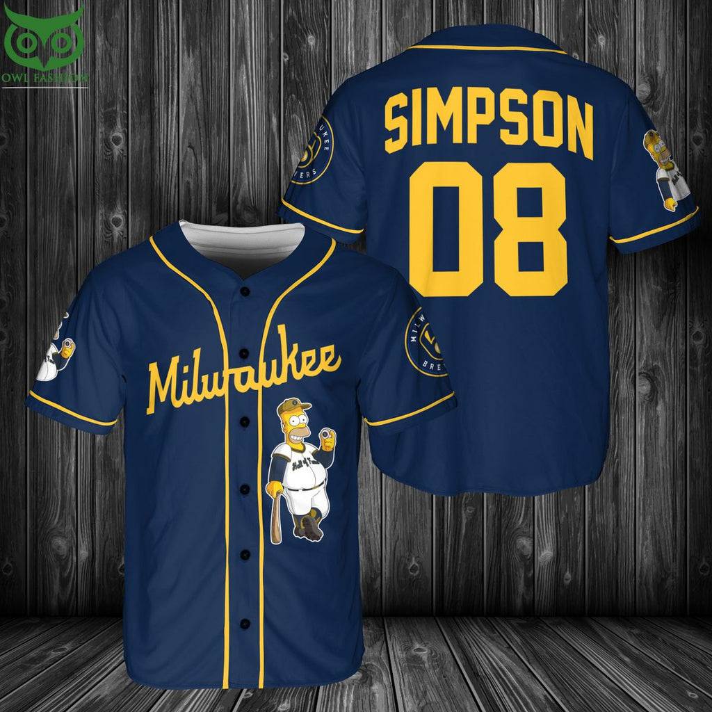 Milwaukee Brewers MLB Simpson Baseball Jersey
