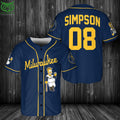 Milwaukee Brewers MLB Simpson Baseball Jersey