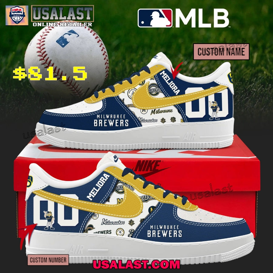 Milwaukee Brewers Personalized Air Force 1 Shoes
