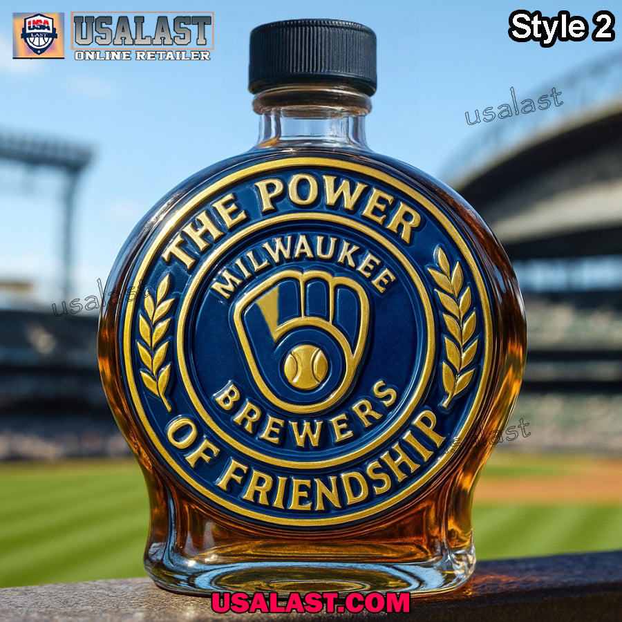 Milwaukee Brewers Power of Friendship Whiskey Bottle