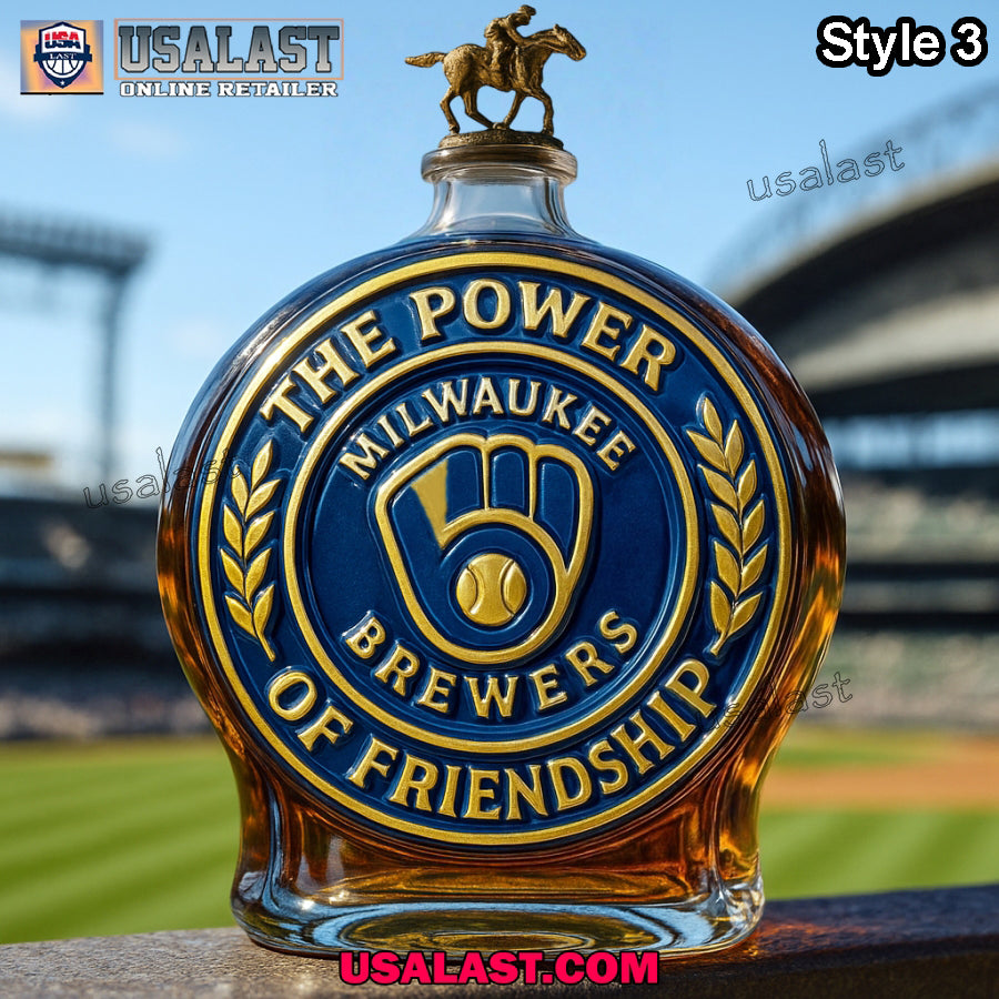 Milwaukee Brewers Power of Friendship Whiskey Bottle