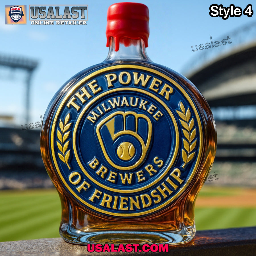 Milwaukee Brewers Power of Friendship Whiskey Bottle