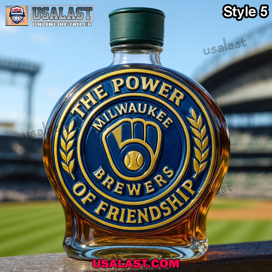 Milwaukee Brewers Power of Friendship Whiskey Bottle