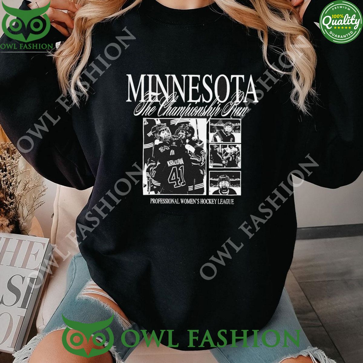 Minnesota Pwhl Champions Run 2024 Professional Women Hockey League TShirt