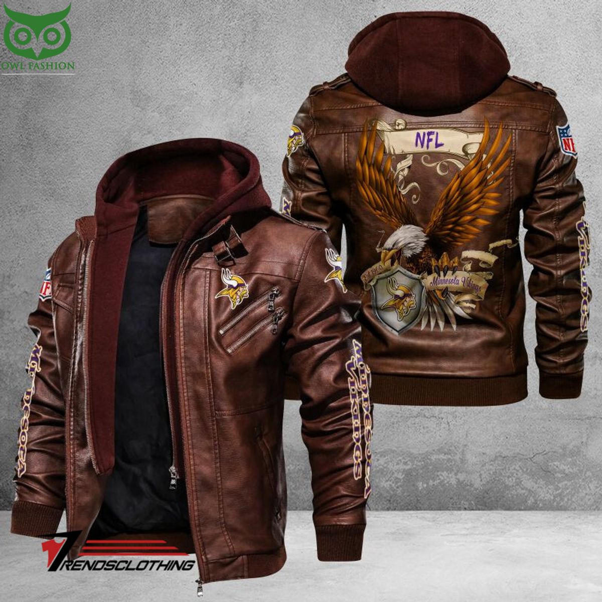 Minnesota Vikings Trending 2D Leather Jacket