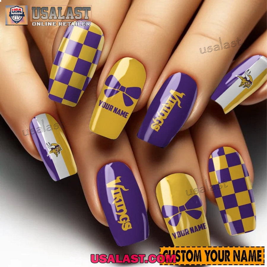 Minnesota Vikings Women Custom Nails Set