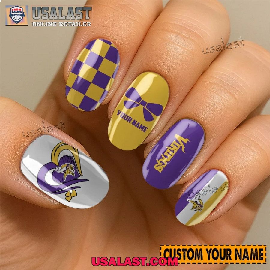 Minnesota Vikings Women Custom Nails Set