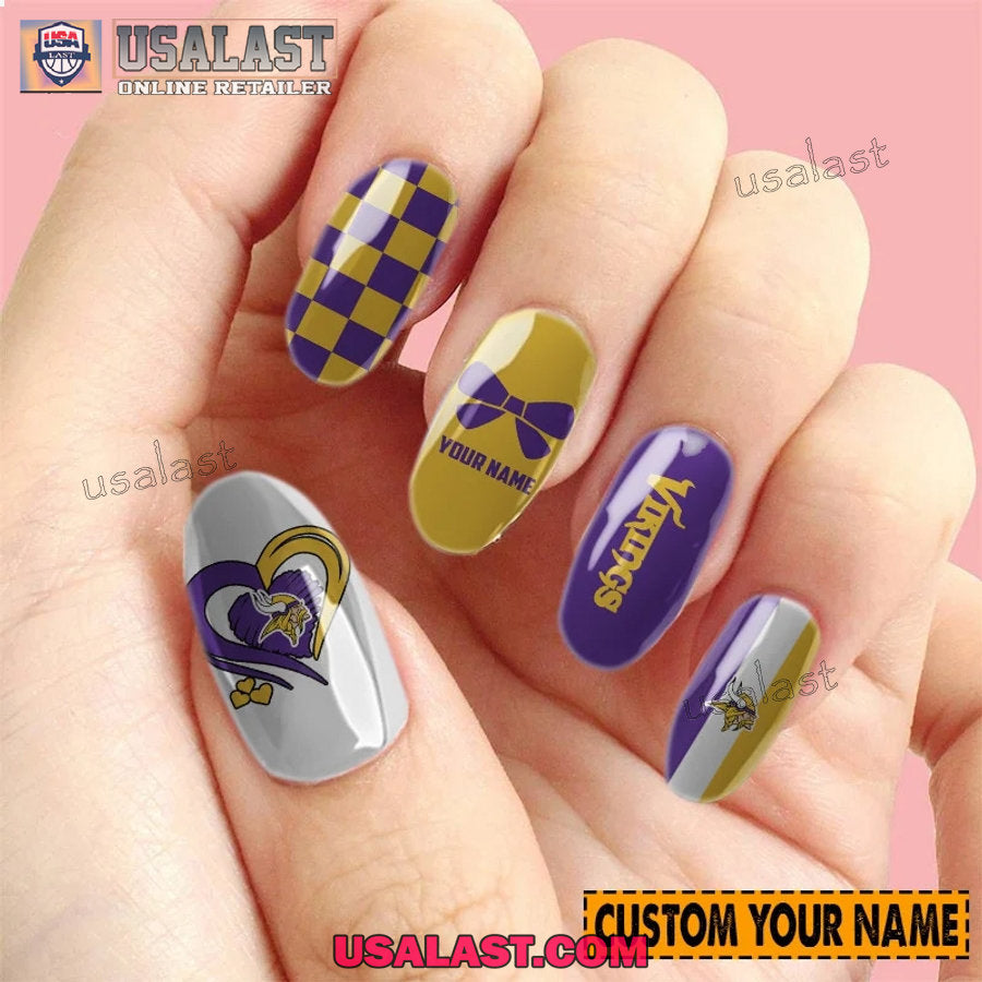 Minnesota Vikings Women Custom Nails Set