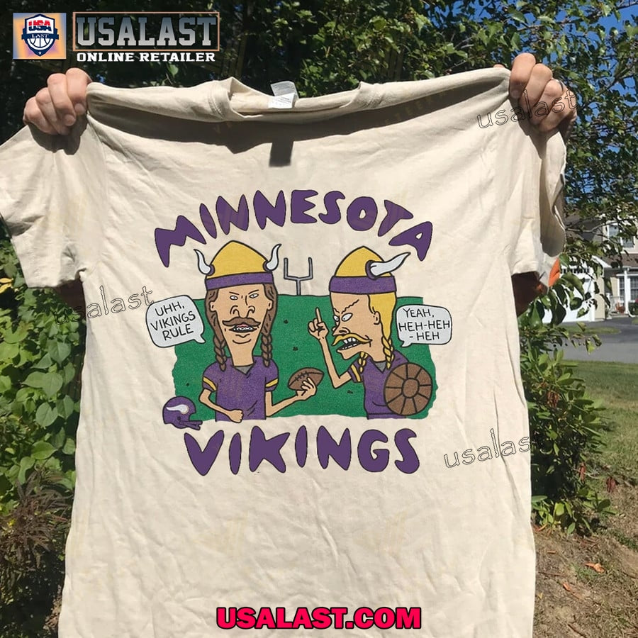 Minnesota Vikings x Beavis and Butthead Unisex Tee Shirt, Sweatshirt