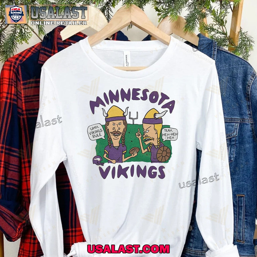 Minnesota Vikings x Beavis and Butthead Unisex Tee Shirt, Sweatshirt
