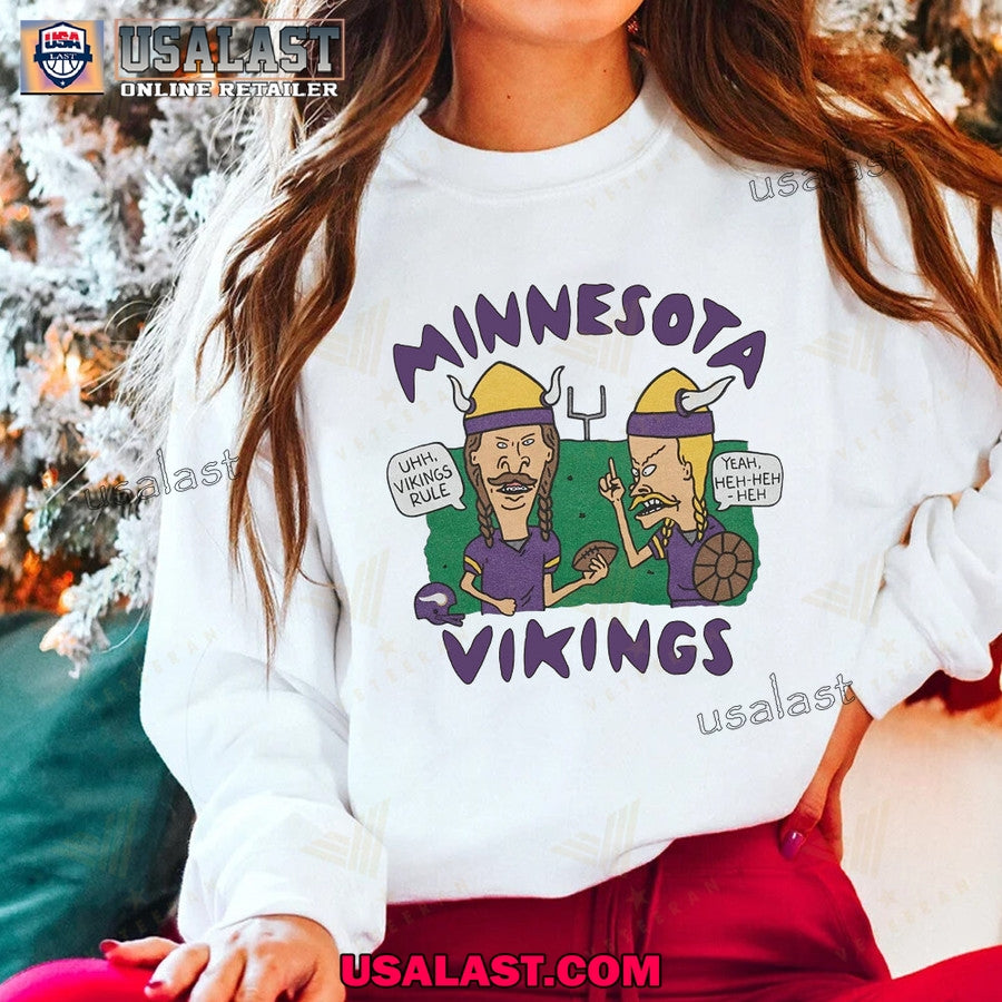 Minnesota Vikings x Beavis and Butthead Unisex Tee Shirt, Sweatshirt