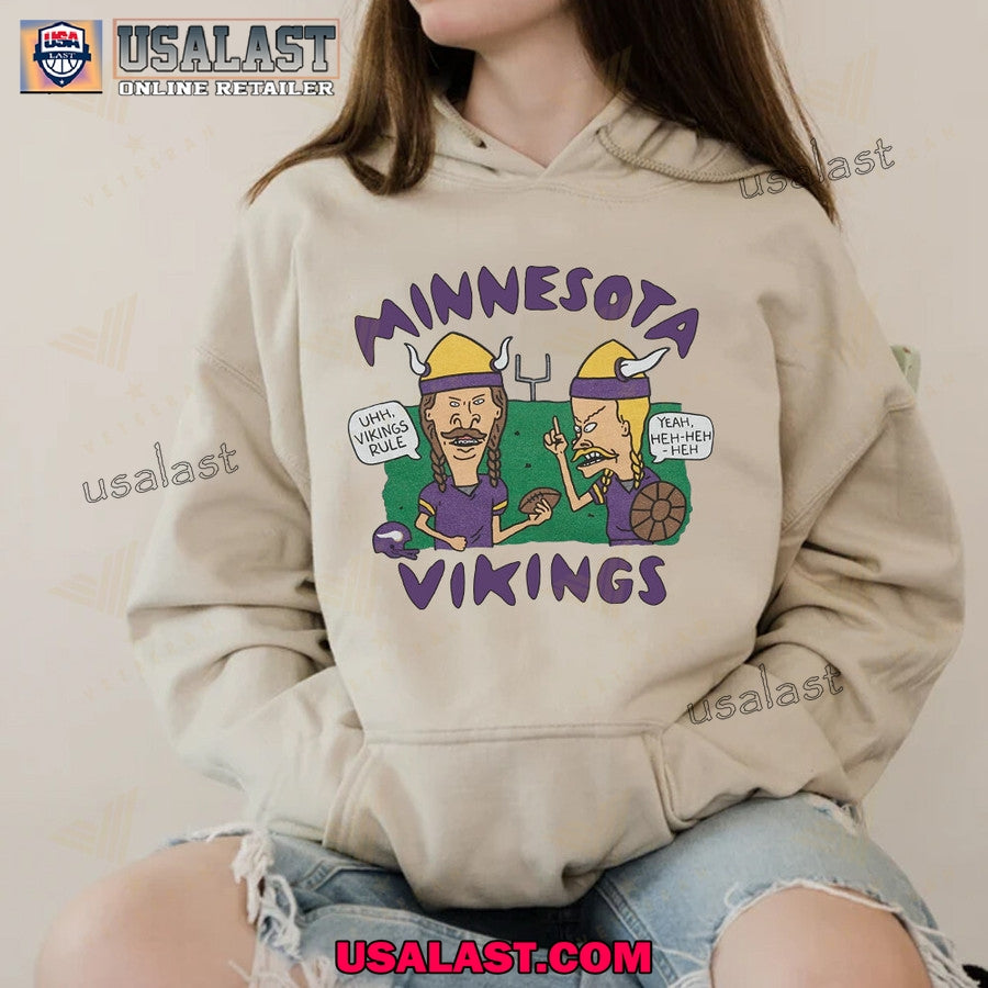 Minnesota Vikings x Beavis and Butthead Unisex Tee Shirt, Sweatshirt