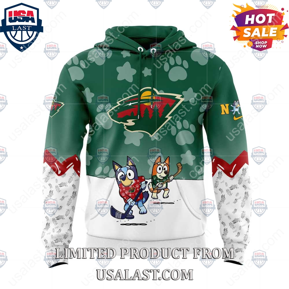 Minnesota Wild NHL Bluey and Bingo Hoodie