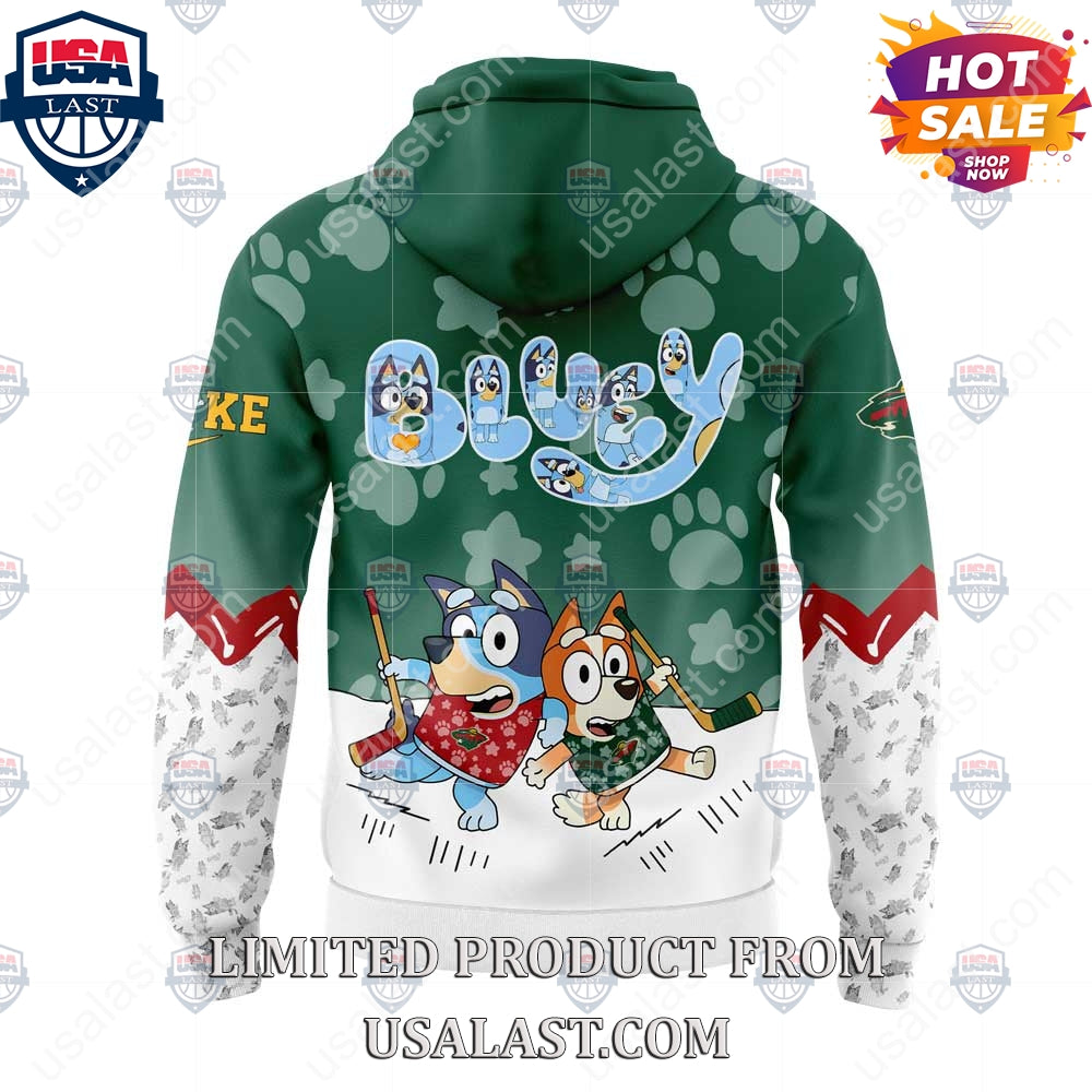 Minnesota Wild NHL Bluey and Bingo Hoodie