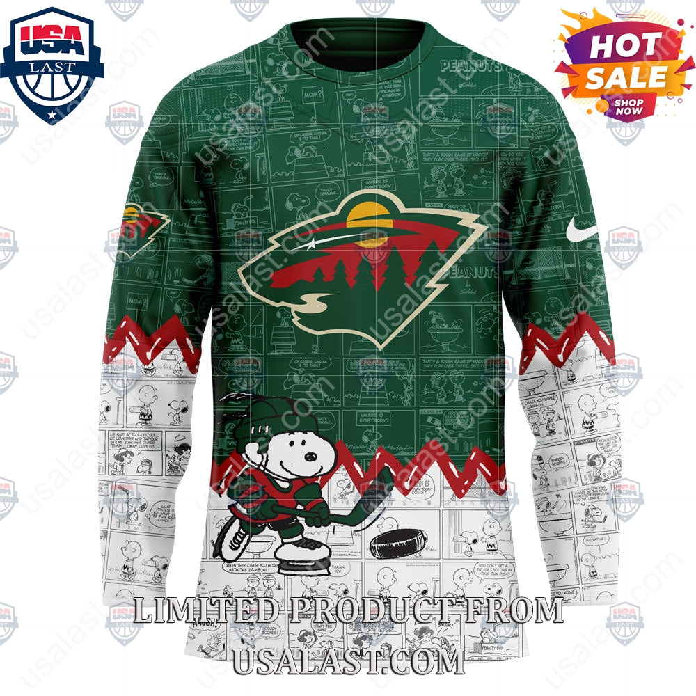 Minnesota Wild NHL Happiness Is 75th Anniversary of Peanuts Hoodie