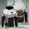 Minnesota Wild NHL Hockey Black White Printed Hoodie