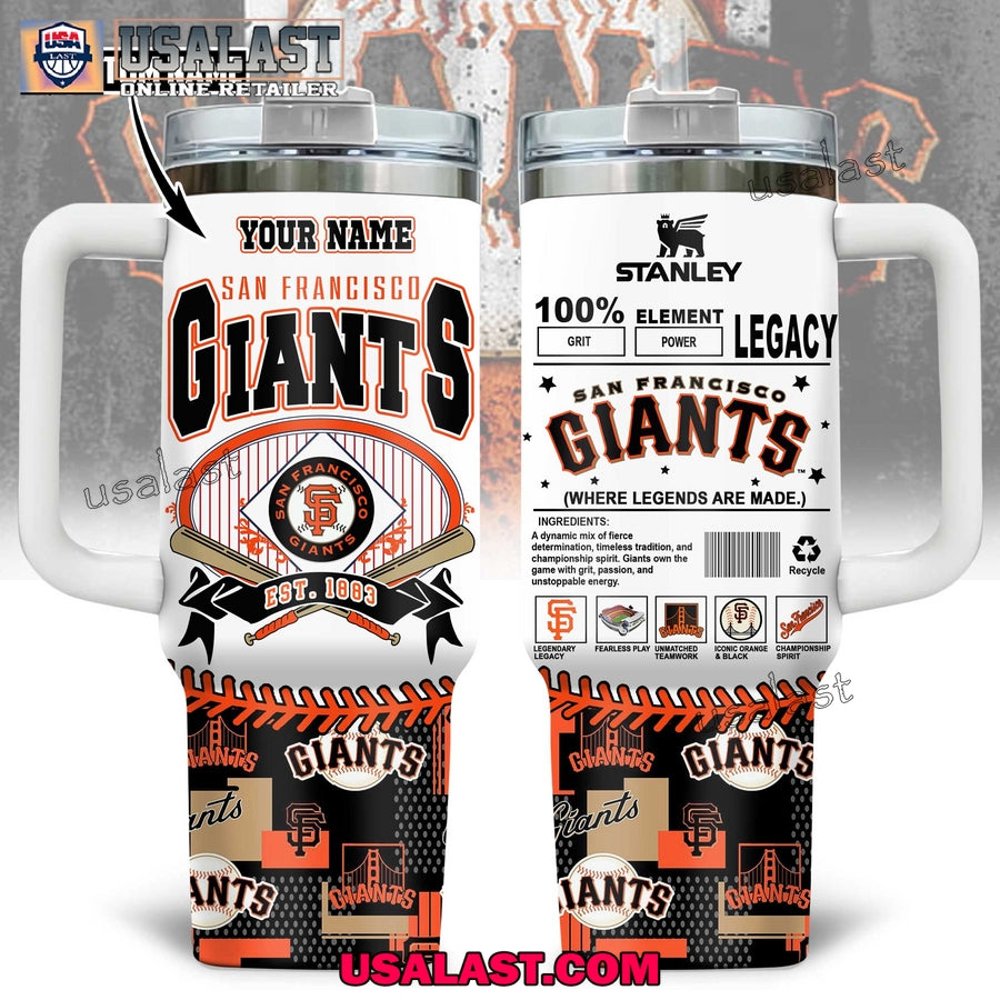 San Francisco Giants Custom Name 40oz Tumbler Cup
