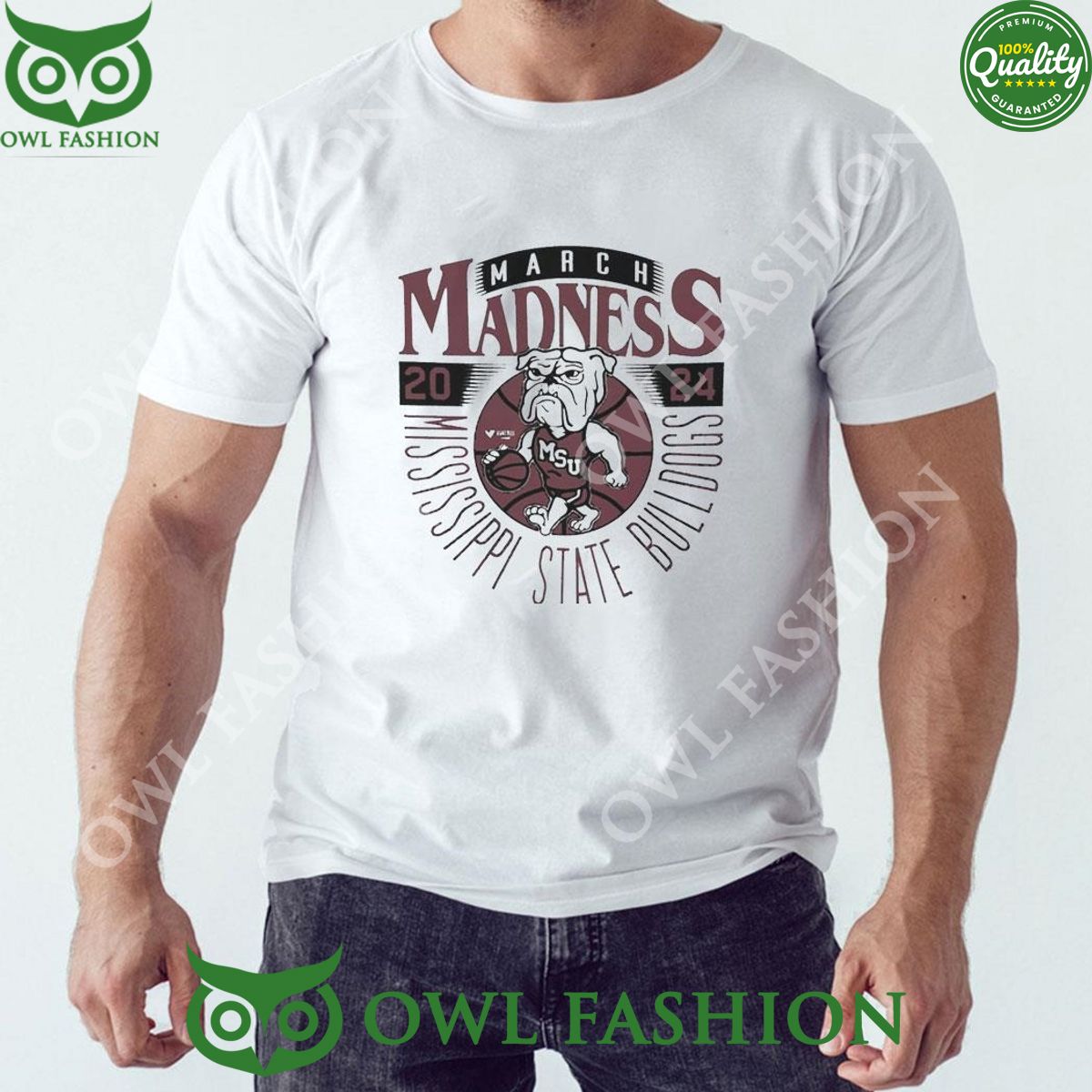 Mississippi State Bulldogs March Madness Mascot 2024 TShirt