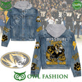Missouri tigers Football NCAA Jean Denim Hood Jacket