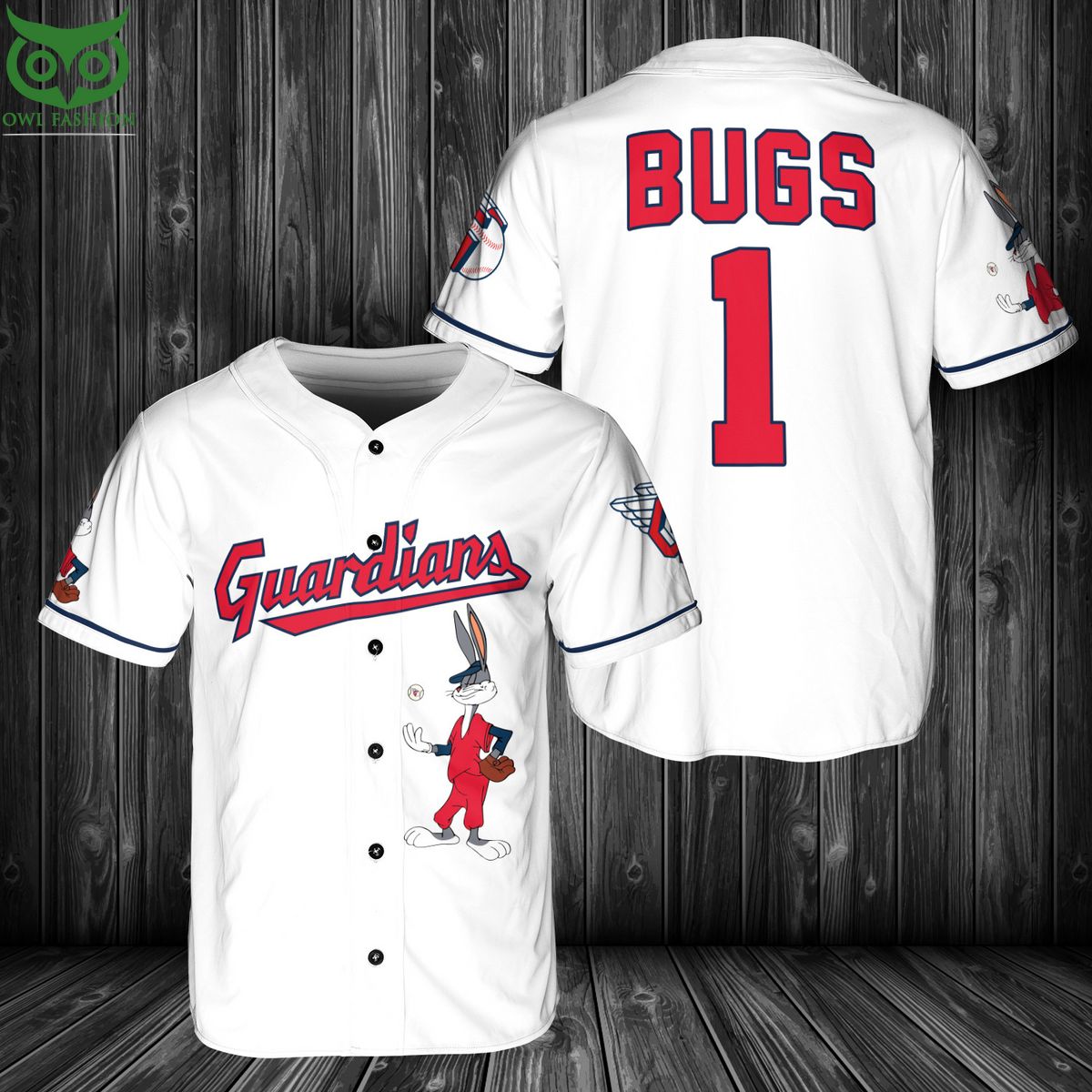 MLB Cleveland Guardians Bugs Bunny Baseball Jersey Shirt