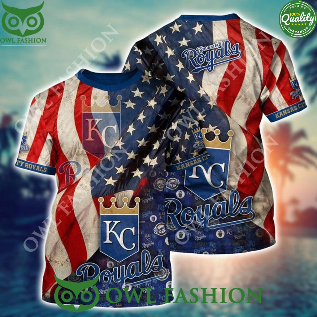 MLB Kansas City Royals Hawaiian Shirt Limited Independence Day
