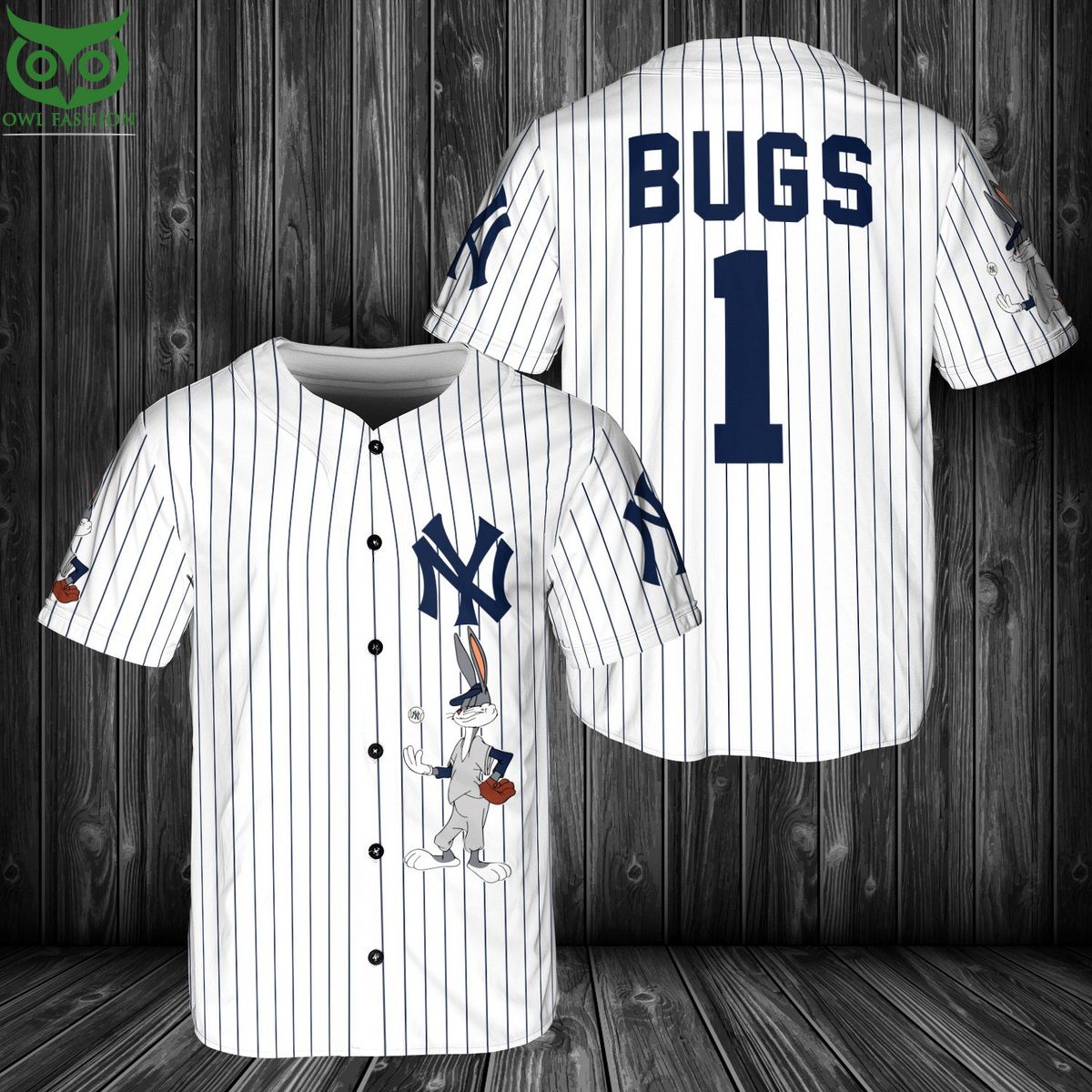 MLB New York Yankees Bugs Bunny Baseball Jersey Shirt