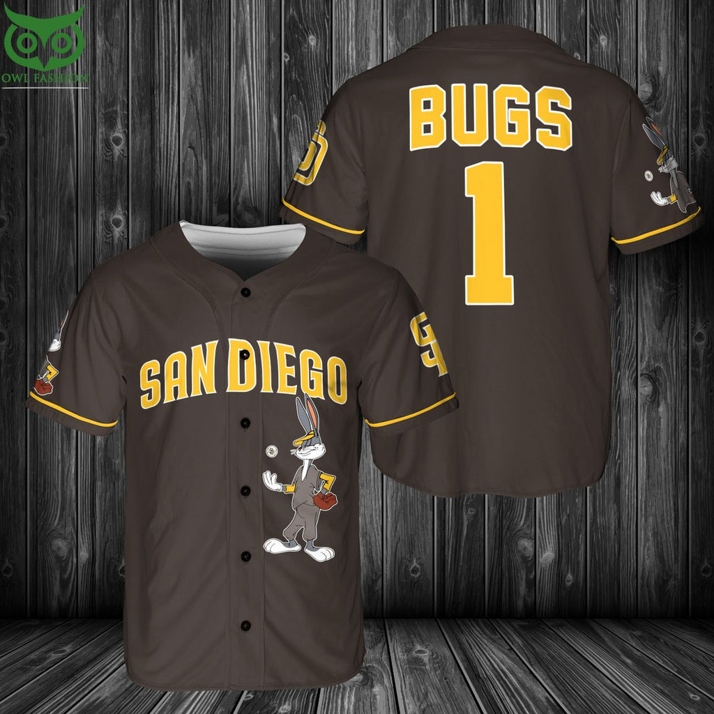 MLB San Diego Padres Bugs Bunny Baseball Jersey Shirt