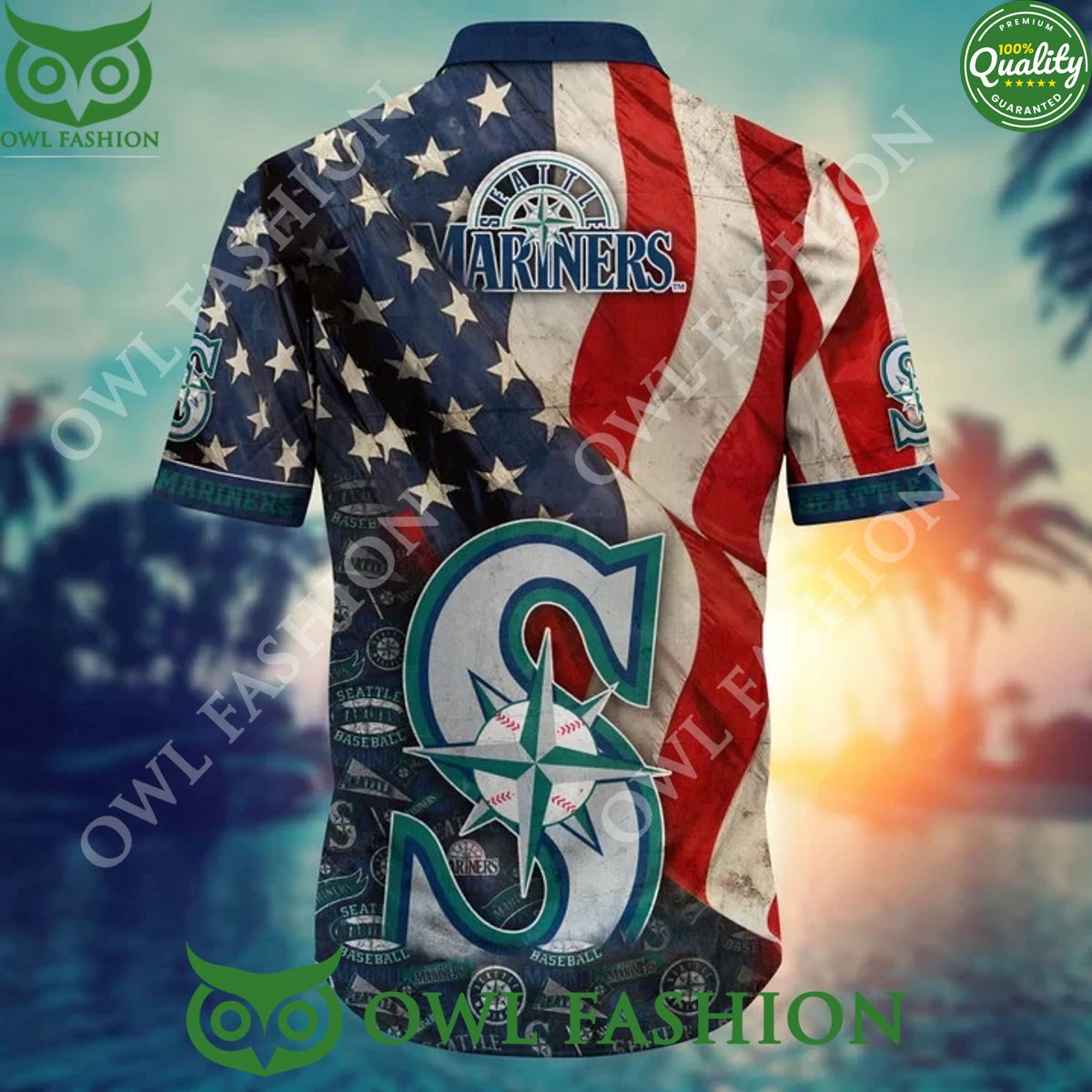 MLB Summer Seattle Mariners Hawaiian Shirt Limited Independence Day