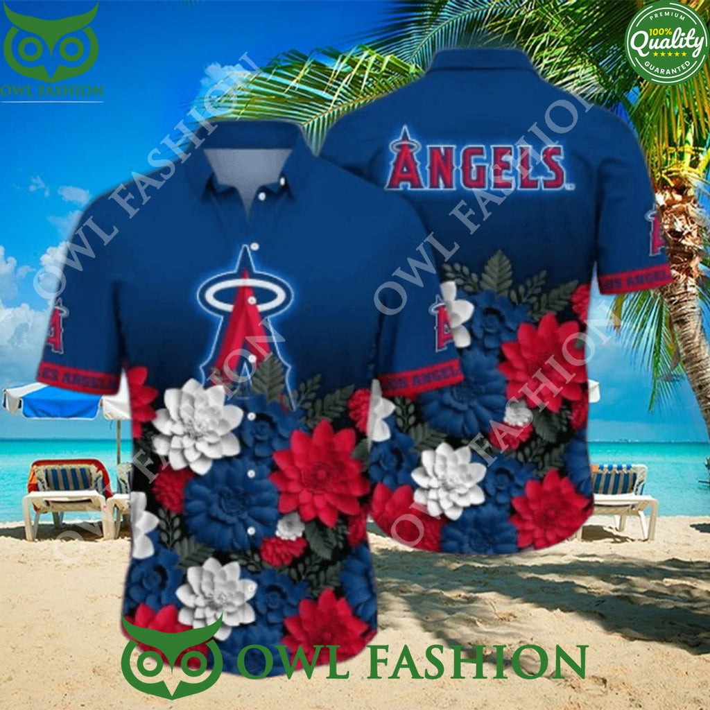 MLB Team Los Angeles Angels Flower Hawaiian Shirt