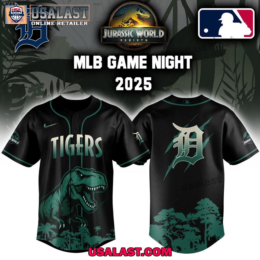 MLB Team x Jurassic World Black Baseball Jersey 2025
