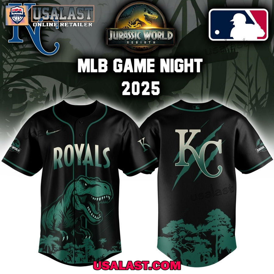 MLB Team x Jurassic World Black Baseball Jersey 2025