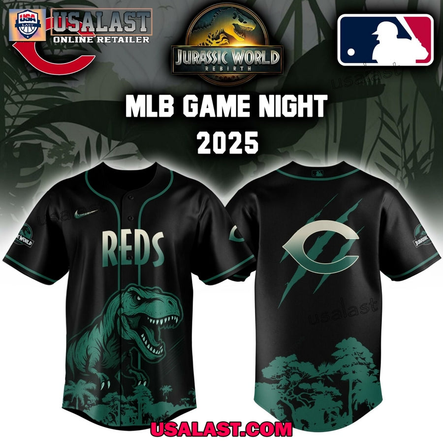 MLB Team x Jurassic World Black Baseball Jersey 2025