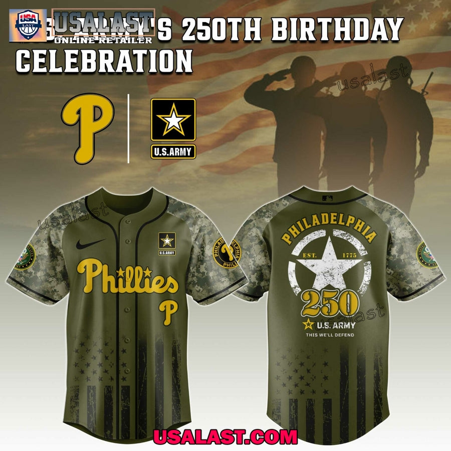MLB Team x US Army 250th Anniversary Baseball Jersey Shirt