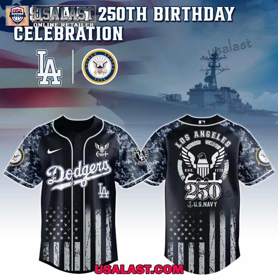 MLB Team x US Navy 250th Anniversary Baseball Jersey Shirt