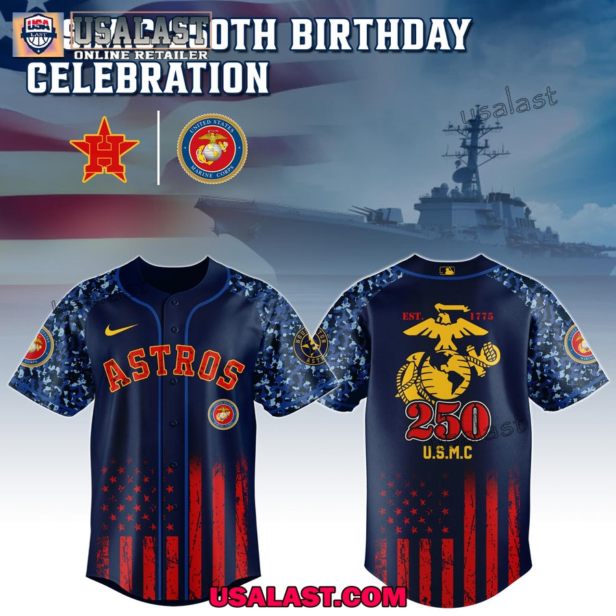 MLB Team x USMC 250th Anniversary Baseball Jersey Shirt