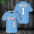 MLB Texas Rangers Bugs Bunny Baseball Jersey Shirt