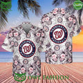 MLB Washington Nationals Tropical Flower Pattern Hawaii Shirt
