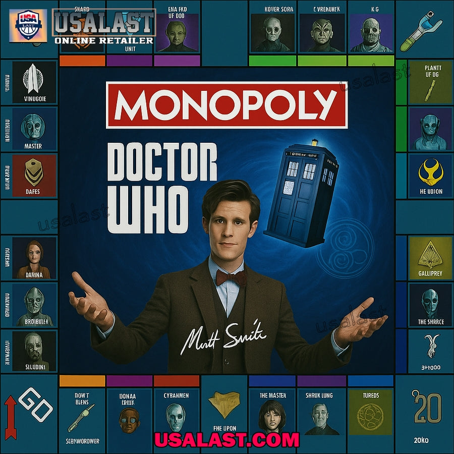 Monopoly Doctor Who Time and Space Game Board