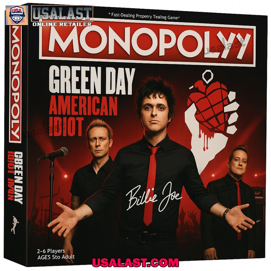 Monopoly Green Day American Idiot Game Board
