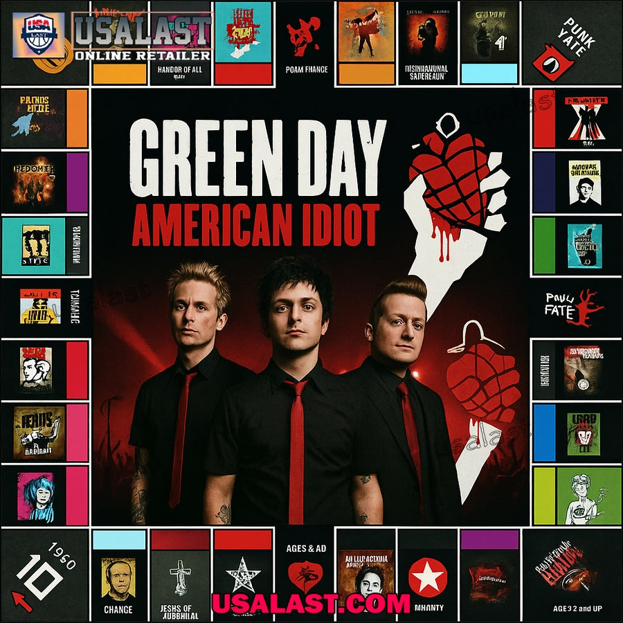 Monopoly Green Day American Idiot Game Board