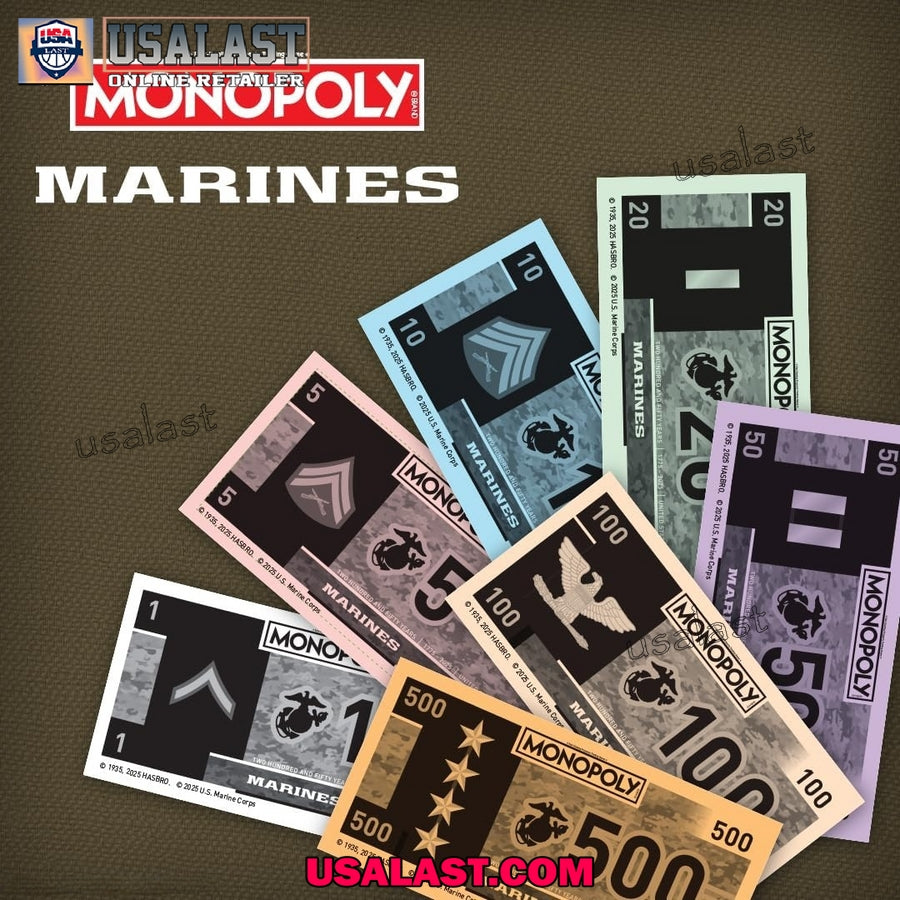 Monopoly US Marine Corps 250th Anniversary Game Board