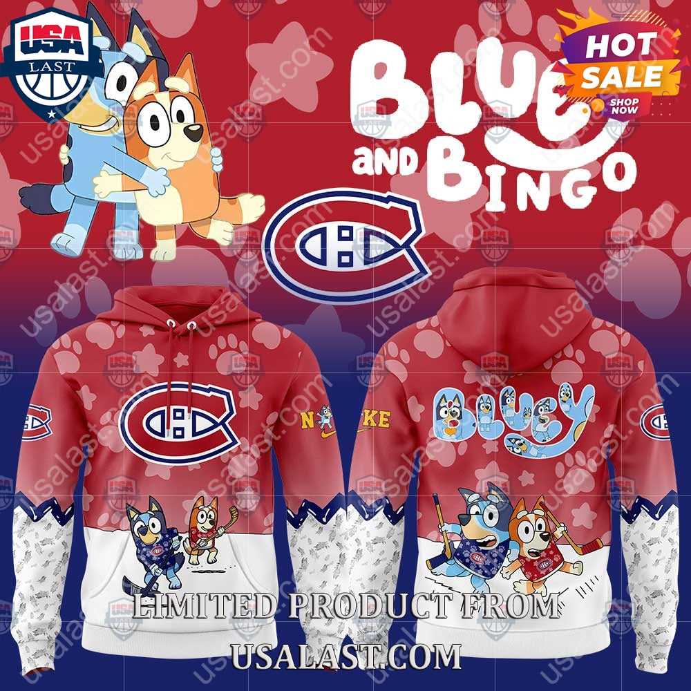 Montreal Canadiens NHL Bluey and Bingo Hoodie