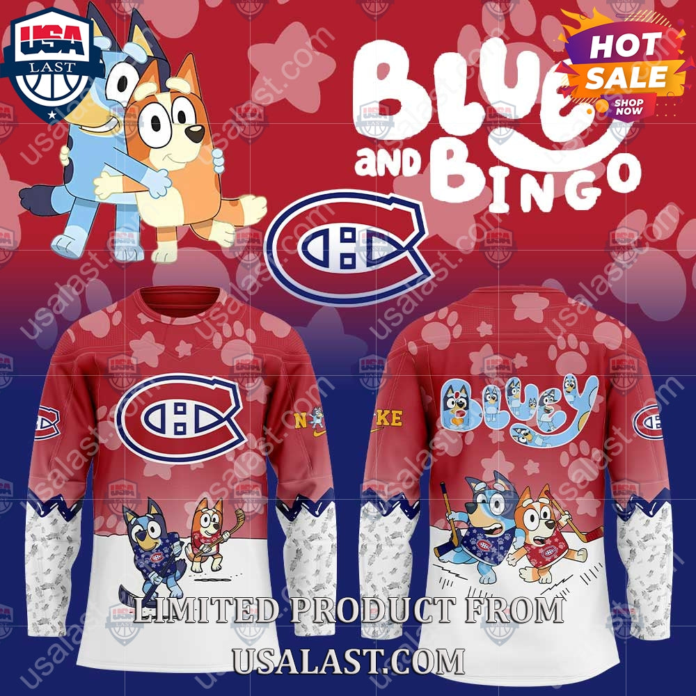 Montreal Canadiens NHL Bluey and Bingo Hoodie